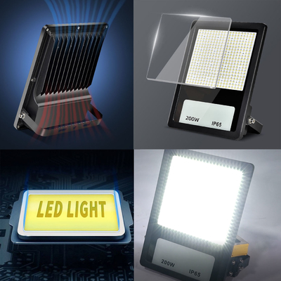 Aluminum Portable 100w Square LED Floor Standing Parking Lot Flood Light 2700K-6000K